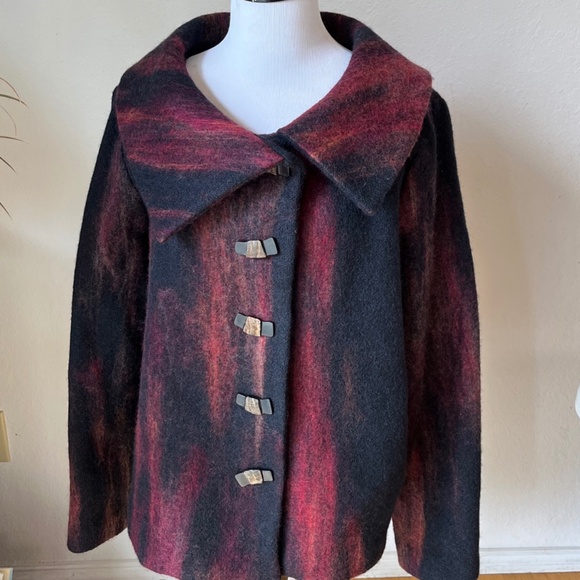 Miriam Carter Felt Wool Jacket Size M/L? Art To Wear Felt Maker - Picture 1 of 16